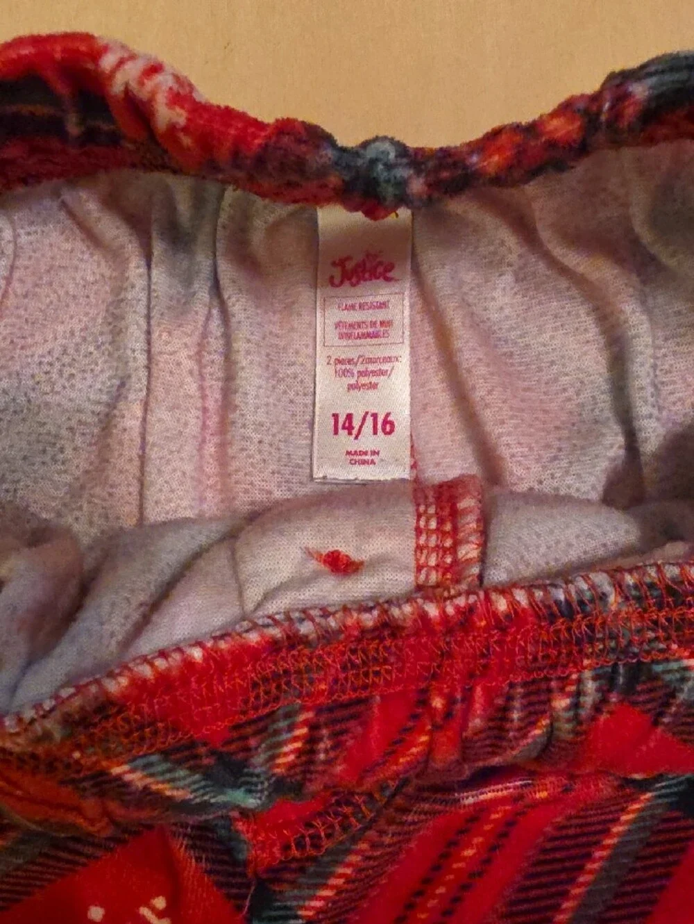 Justice Girls Red Graphic Pajama Set